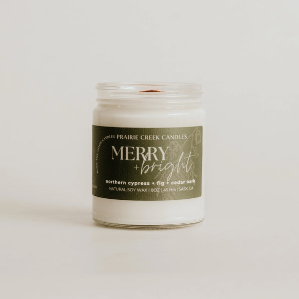Wood Wick Jar Candle 8 oz - Merry + Bright