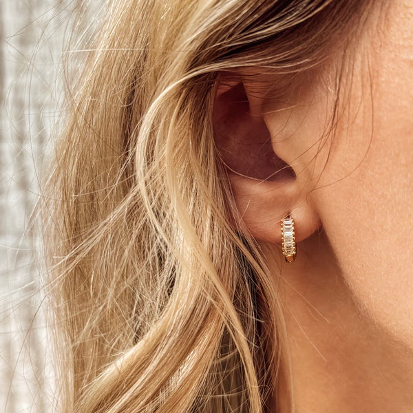 The Gracie CZ Huggie Earrings