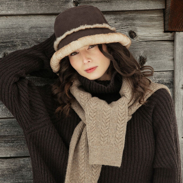Sheepskin Hat Deluxe - Chocolate