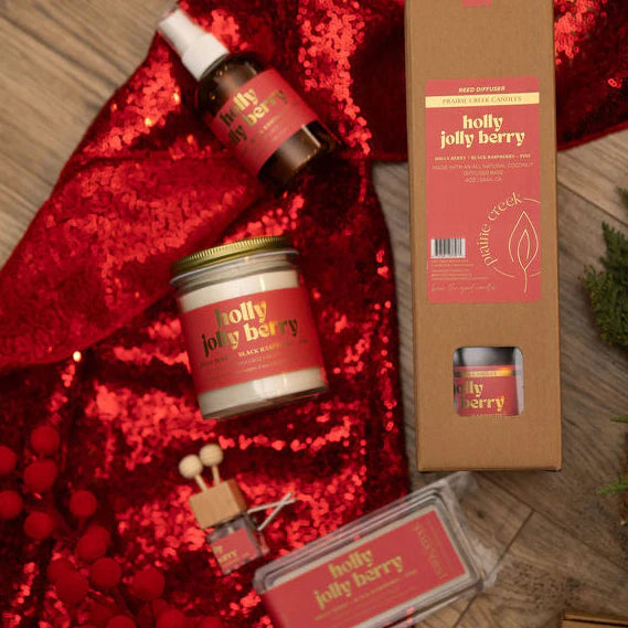 Wood Wick Jar Candle 8 oz - Holly Jolly Berry