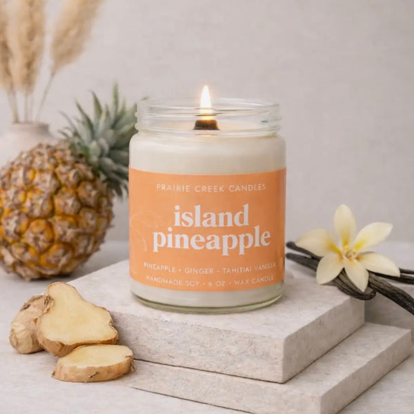 Wood Wick Jar Candle 8 oz - Island Pineapple