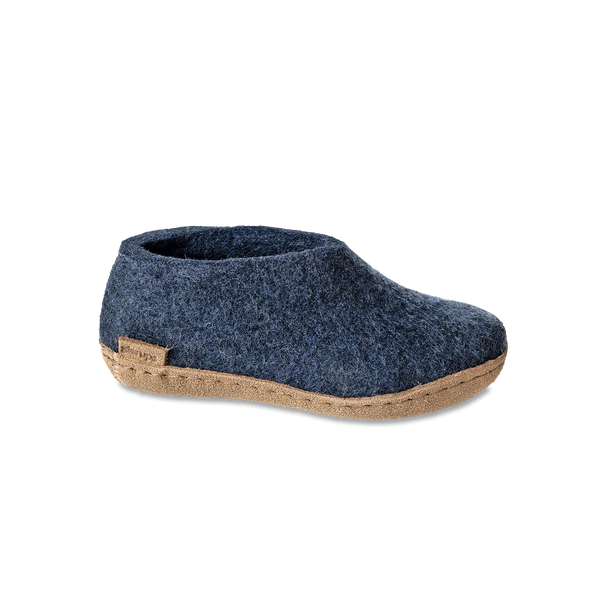 Junior Shoe with Leather Sole - Denim