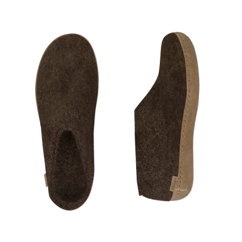 Shoe with Leather Sole - Brown