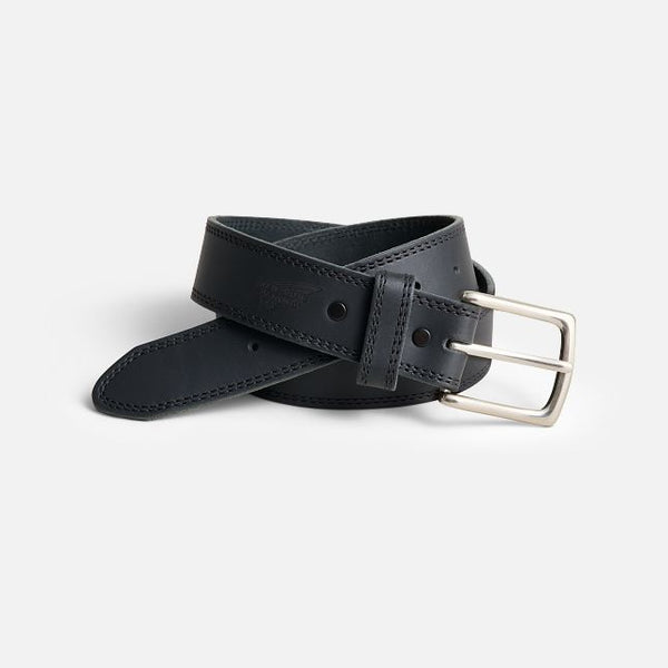 Basic Work Leather Belt - Black