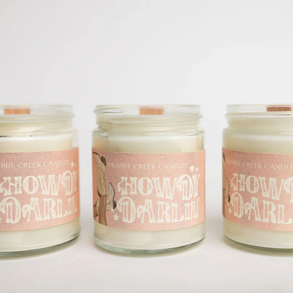 Wood Wick Jar Candle 8 oz - Howdy Darlin'