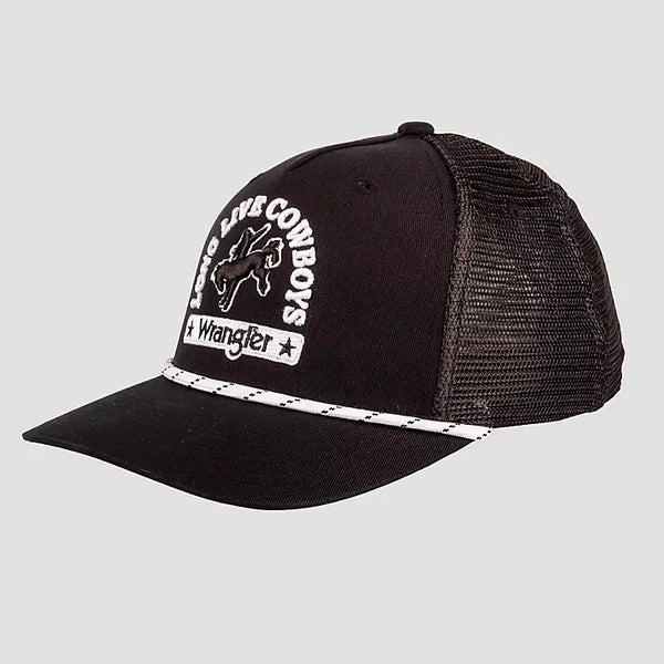 Long Live Cowboys Trucker Baseball Cap - Black