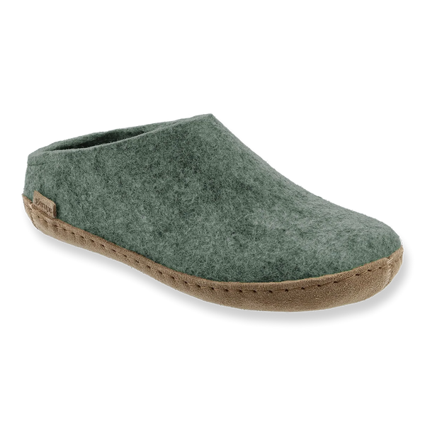 Slip-on with Leather Sole - Moss