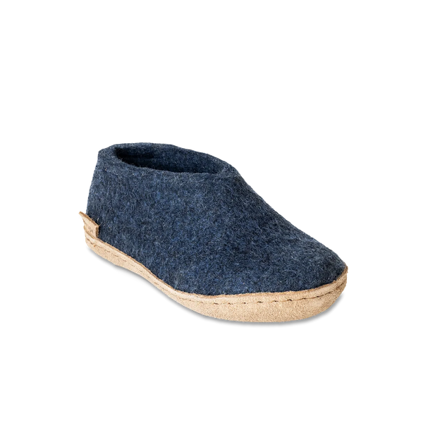 Junior Shoe with Leather Sole - Denim