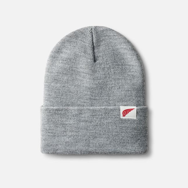 Logo Knit Beanie - Light Grey Heather
