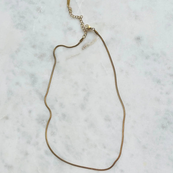 EVERLY 1mm Fine Herringbone Necklace