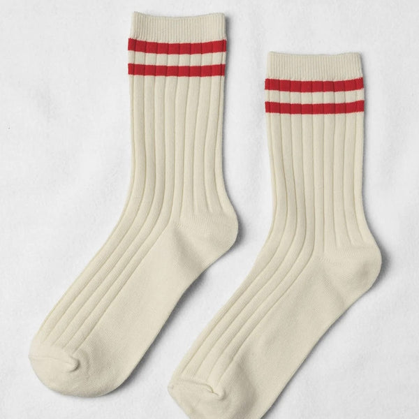 Academy Sock - Cardinal Stripe