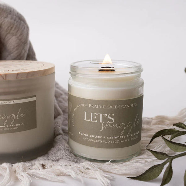 Wood Wick Jar Candle 8 oz - Let's Snuggle