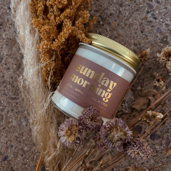 Wood Wick Jar Candle 8 oz - Sunday Morning