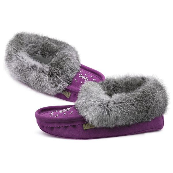 Fur Moccasin - Violet
