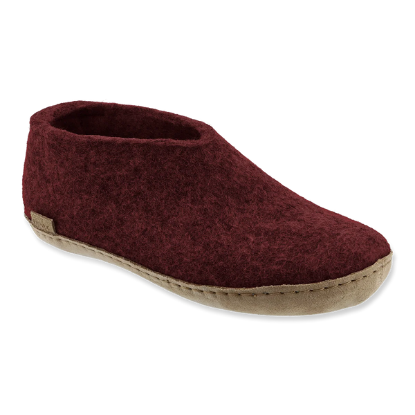 Shoe with Leather Sole - Beet