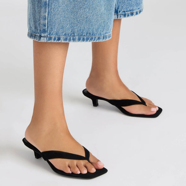 Tracie - Black Suede