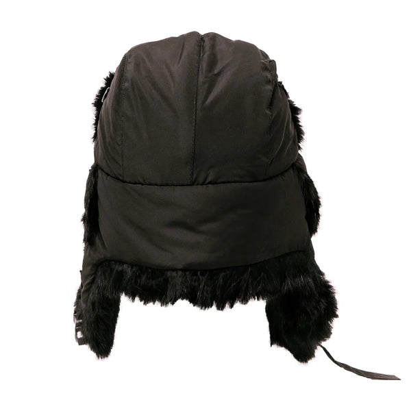 Aviator with Rabbit Trim - Black