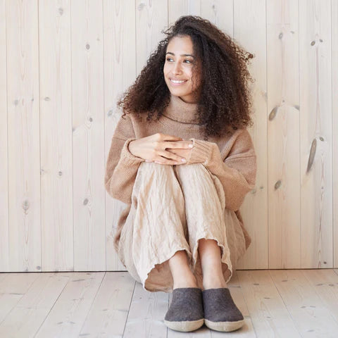 Slip-on with Leather Sole - Brown