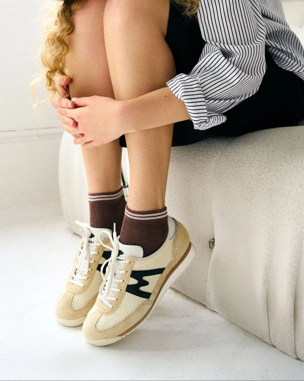 Mesh Sneaker Sock - Coffee Bean