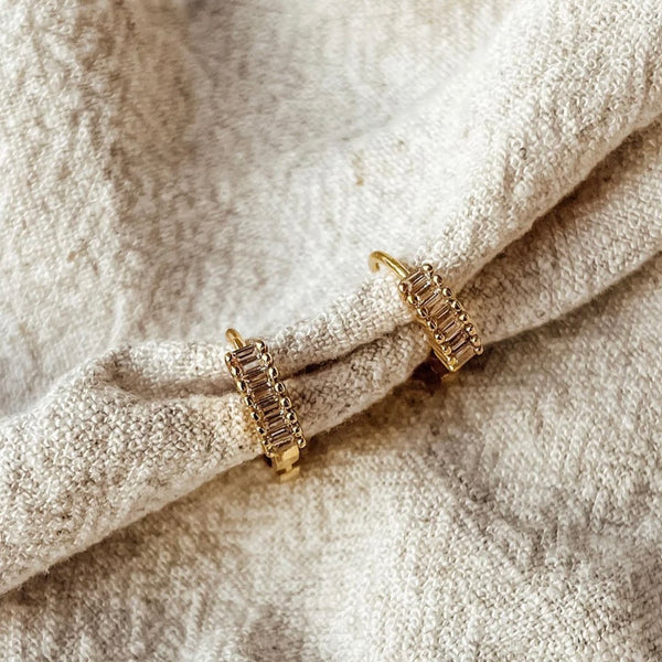 The Gracie CZ Huggie Earrings