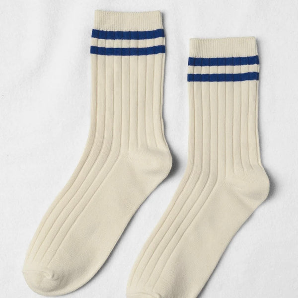 Academy Sock - Cobalt Stripe