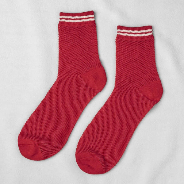 Mesh Sneaker Sock - Classic Red