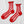 Sheer French Window Sock - Classic Red