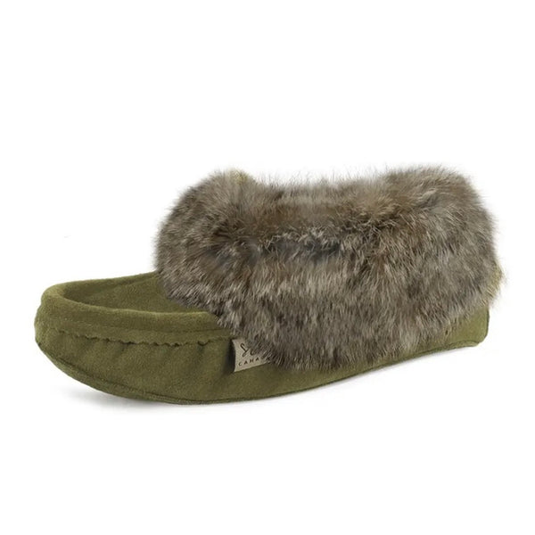 Fur Moccasin - Army Suede (no beading)