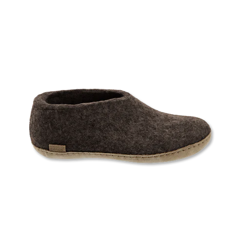 Shoe with Leather Sole - Brown