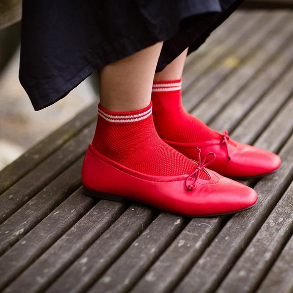 Mesh Sneaker Sock - Classic Red