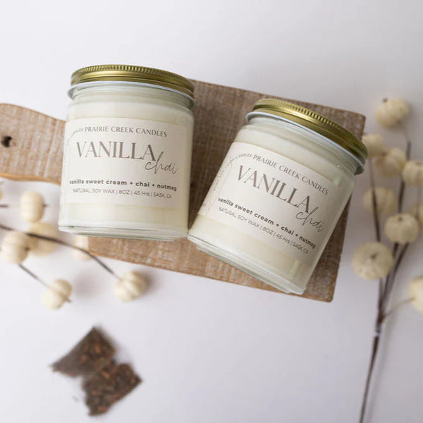 Wood Wick Jar Candle 8 oz - Vanilla Chai