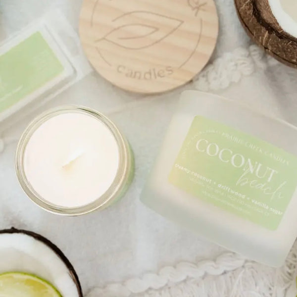 Wood Wick Jar Candle 8 oz - Coconut Beach