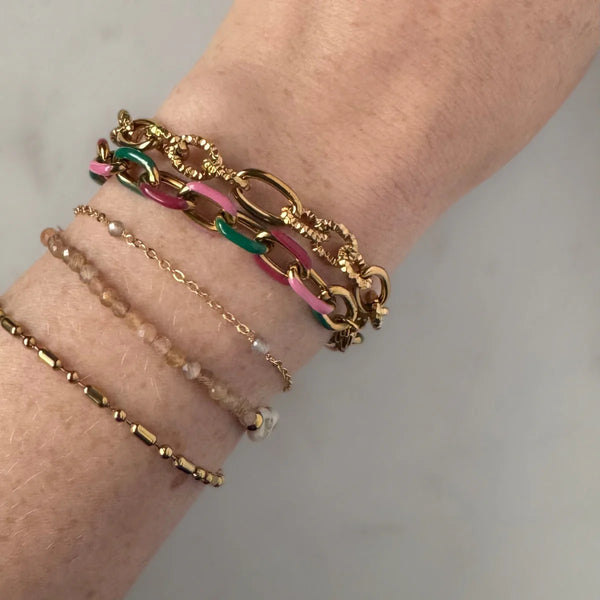 GREY Textured Link Bracelet