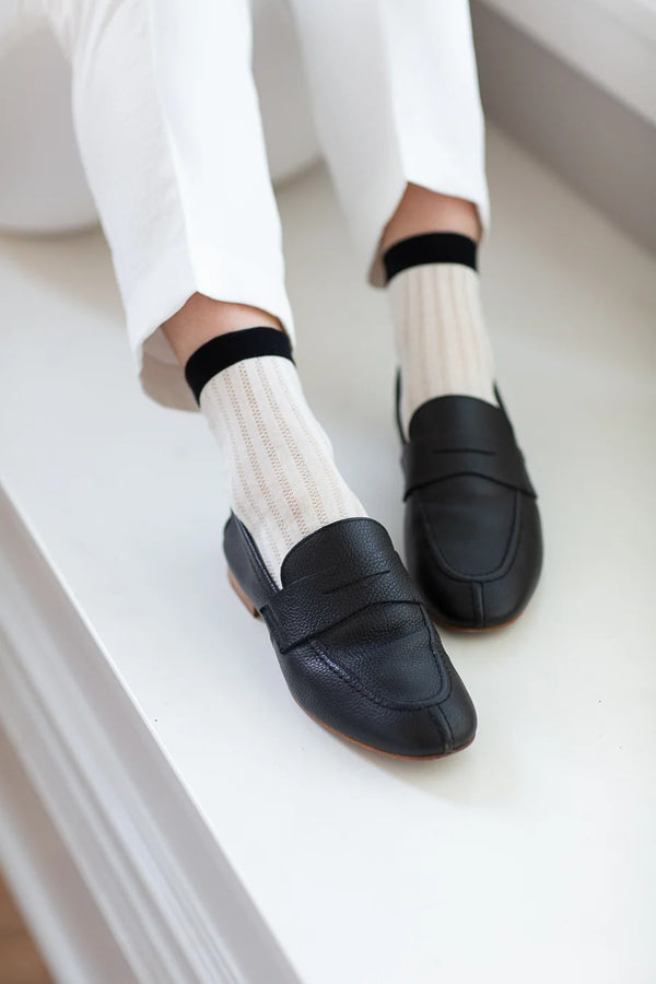 Sunday Sock - Black Stripe