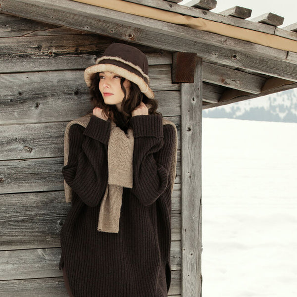 Sheepskin Hat Deluxe - Chocolate
