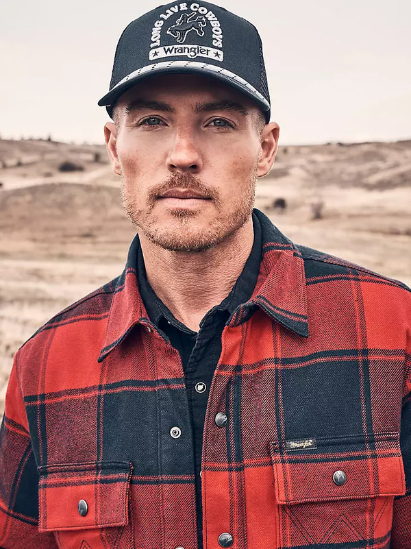 Long Live Cowboys Trucker Baseball Cap - Black