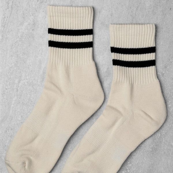 Gym Sock Large - Black Stripe