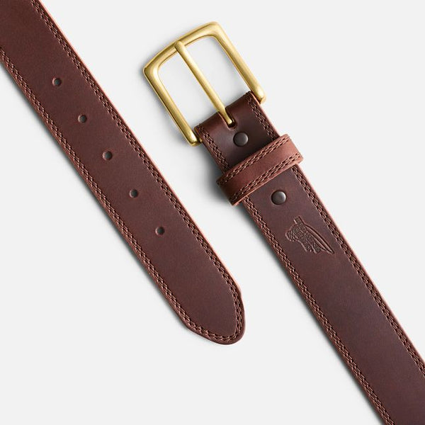 Basic Work Leather Belt - Brown