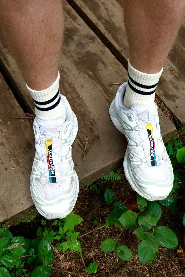 Gym Sock Large - Black Stripe