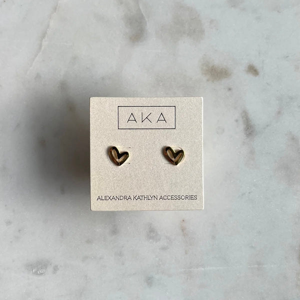 ESME Heart Studs - Gold