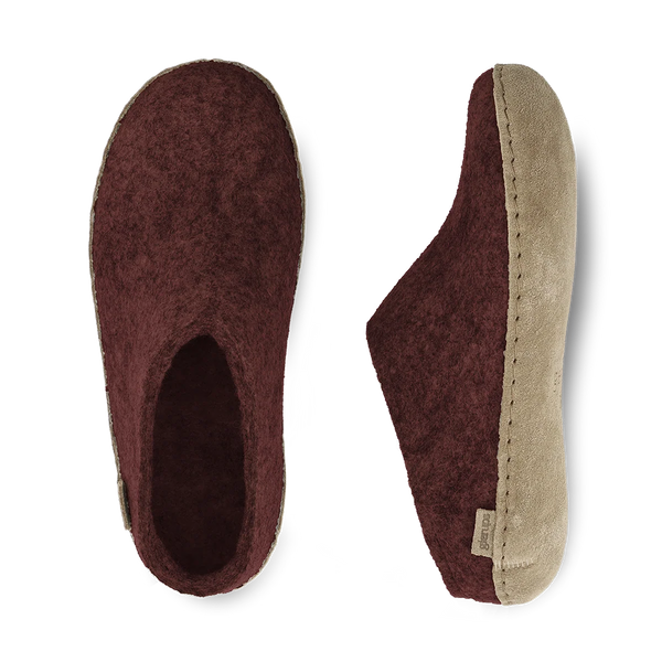 Slip-on with Leather Sole - Beet