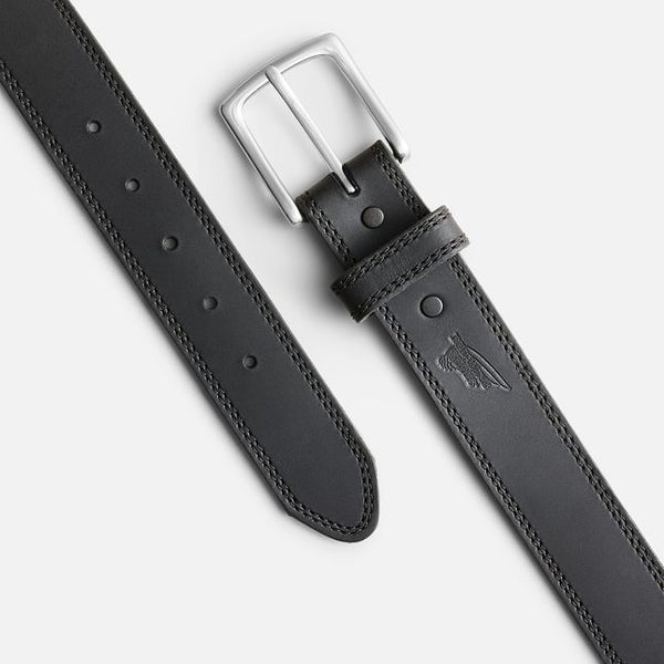 Basic Work Leather Belt - Black