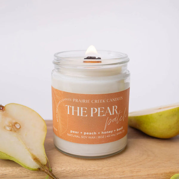Wood Wick Jar Candle 8 oz - The Pear Patch