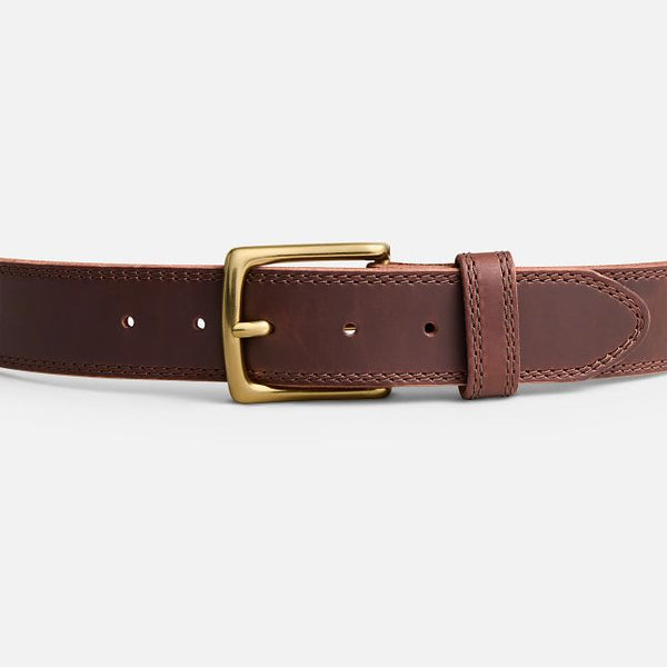 Basic Work Leather Belt - Brown