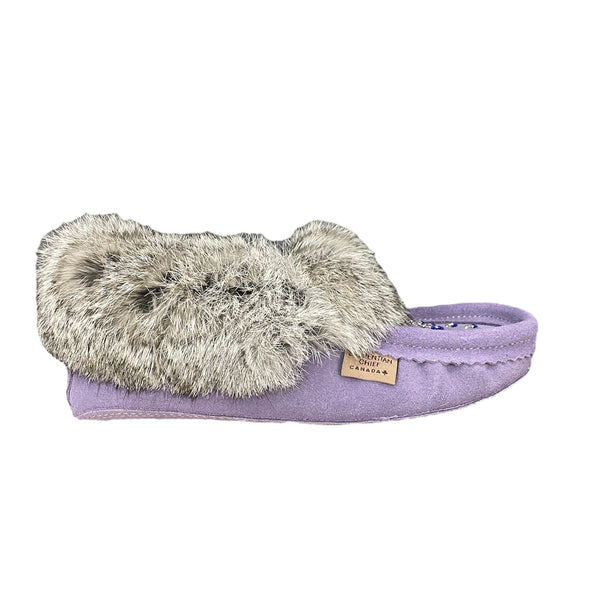 Fur Moccasin - Purple