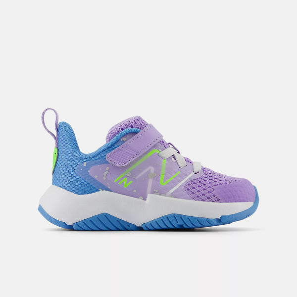 Rave Run v2 - Bungee Lace with Top Strap - Lilac Glo with Sky Blue