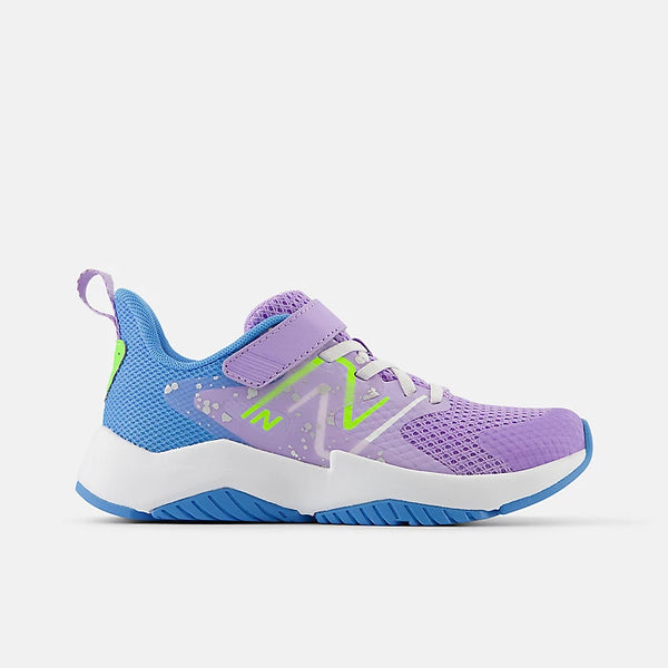 Rave Run v2 Bungee Lace with Top Strap - Lilac Glo with Sky Blue