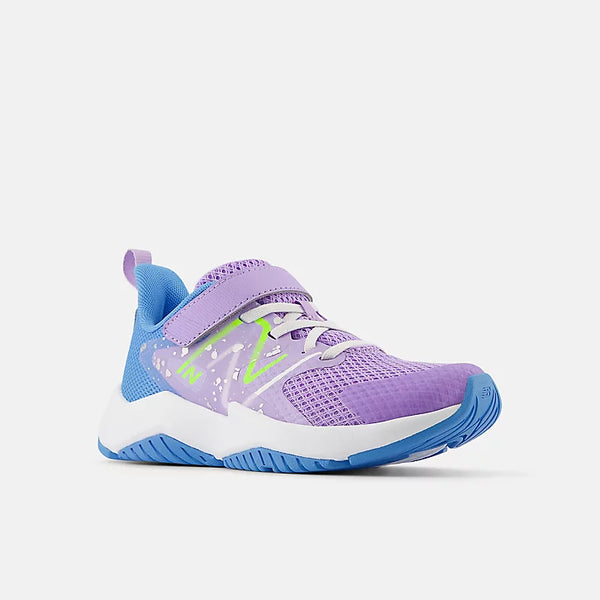 Rave Run v2 Bungee Lace with Top Strap - Lilac Glo with Sky Blue