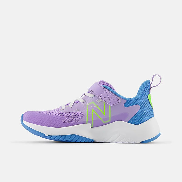 Rave Run v2 Bungee Lace with Top Strap - Lilac Glo with Sky Blue