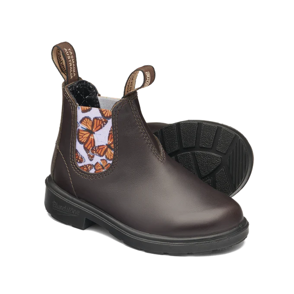 Blundstone 2395 - Kid's Brown with Butterfly Lilac Elastic